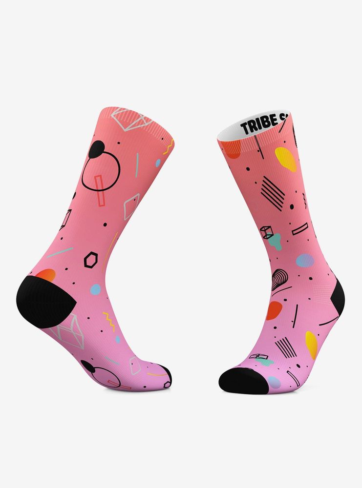 Neon 80S And Ice Cream 80S Crew Socks 2 Pair