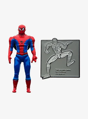 Marvel Spider-Man Retro Action Figure 80 Years Enamel Pin Set
