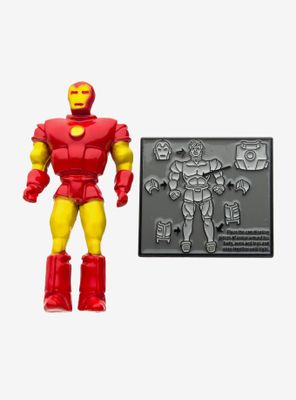 Marvel Iron Man Retro Action Figure 80 Years Enamel Pin Set