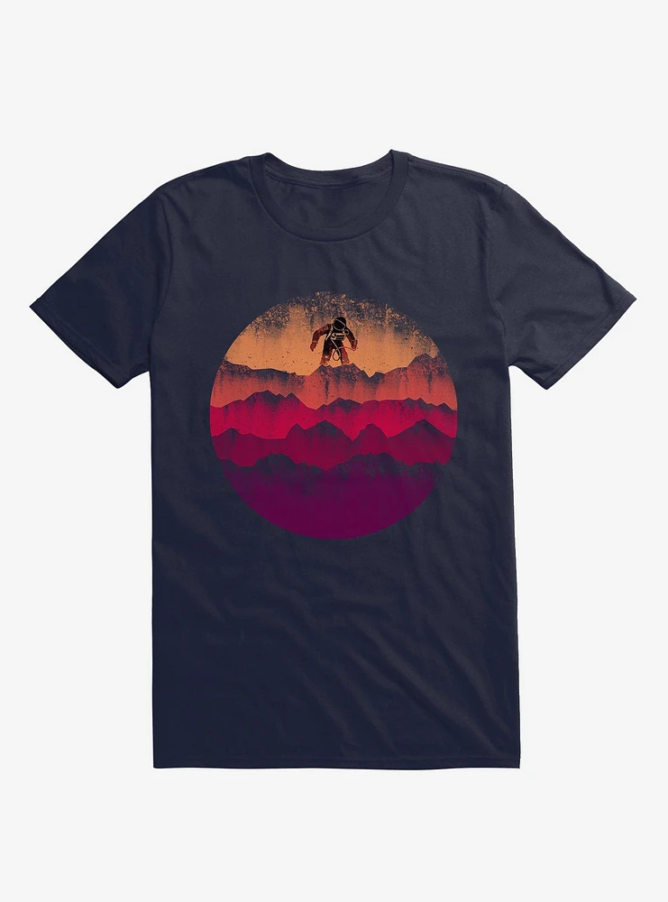 A Scene From Mars Astronaut Navy Blue T-Shirt