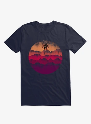 A Scene From Mars Astronaut Navy Blue T-Shirt