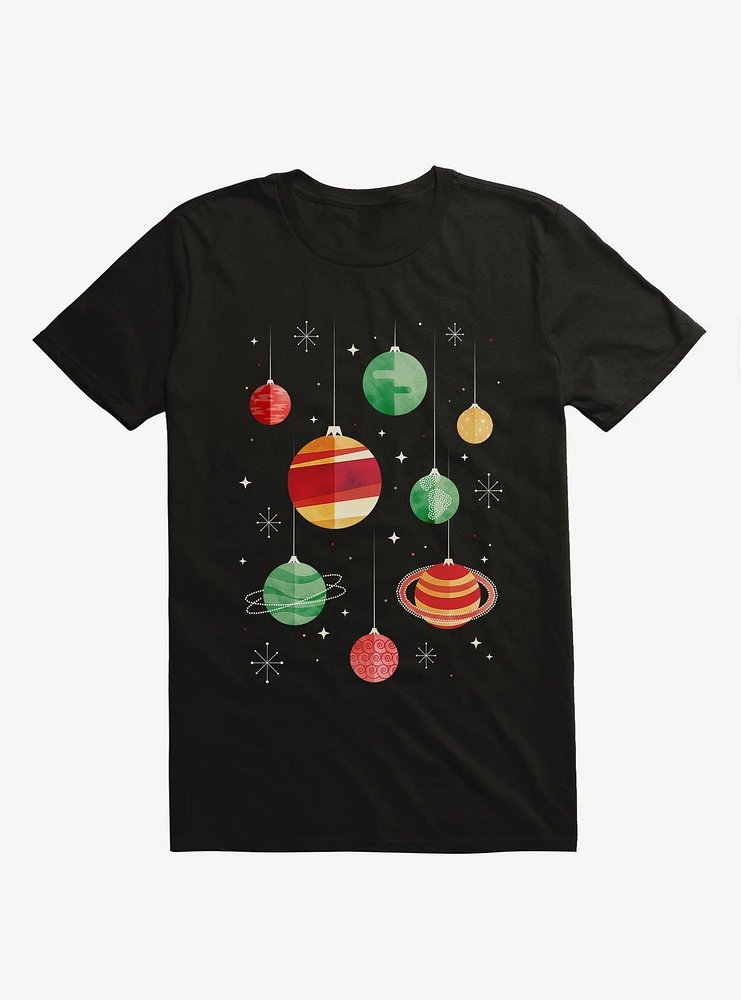 Joy Of The Universe Planet Ornaments Black T-Shirt