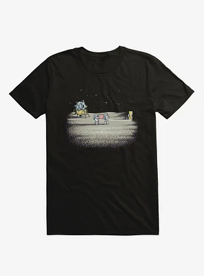 As Far You Think Astronauts Moon Black T-Shirt