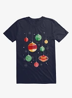 Joy Of The Universe Planet Ornaments Navy Blue T-Shirt