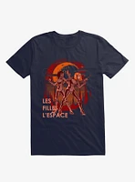 Les Filles L'Espace Space Navy Blue T-Shirt