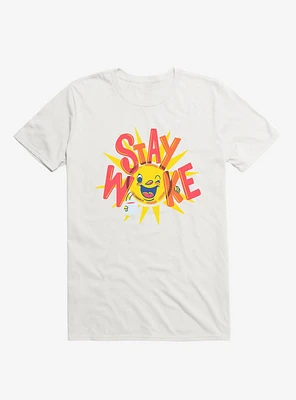 Stay Woke Sun And Coffee White T-Shirt
