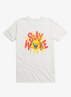 Stay Woke Sun And Coffee White T-Shirt