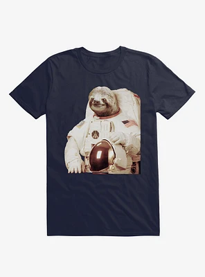 Astronaut Sloth Navy Blue T-Shirt