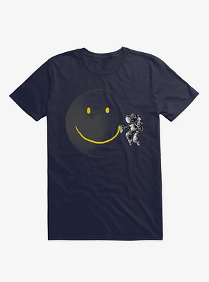 Make A Smile Astronaut Moon Navy Blue T-Shirt