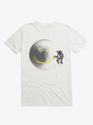 Make A Smile Astronaut Moon White T-Shirt