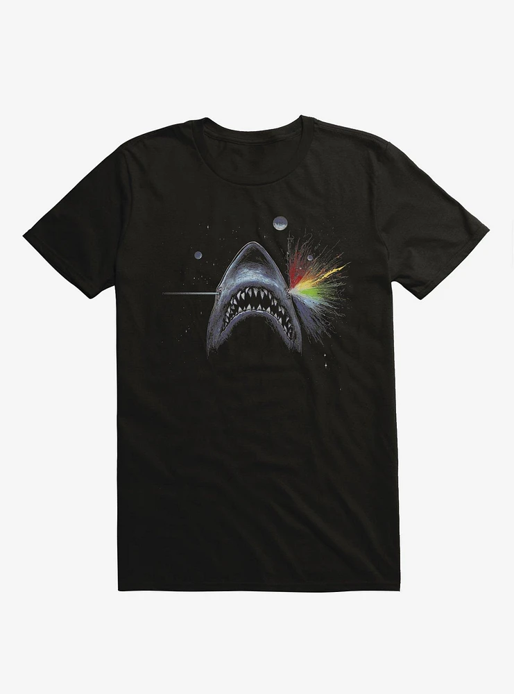 Dark Jaw Of The Moon Shark Prism Black T-Shirt