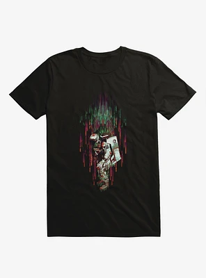Falling From The Space Astronaut Black T-Shirt
