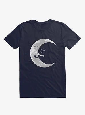 Moon Hug Navy Blue T-Shirt