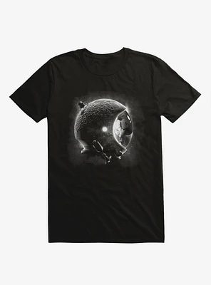 Moons Helmet Astronaut Black T-Shirt
