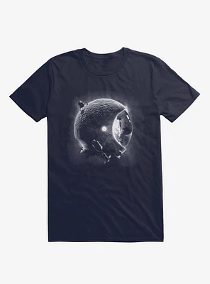Moons Helmet Astronaut Navy Blue T-Shirt