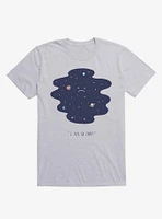 Negative Space Stars And Planets Sport Grey T-Shirt