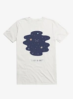 Negative Space Stars And Planets White T-Shirt