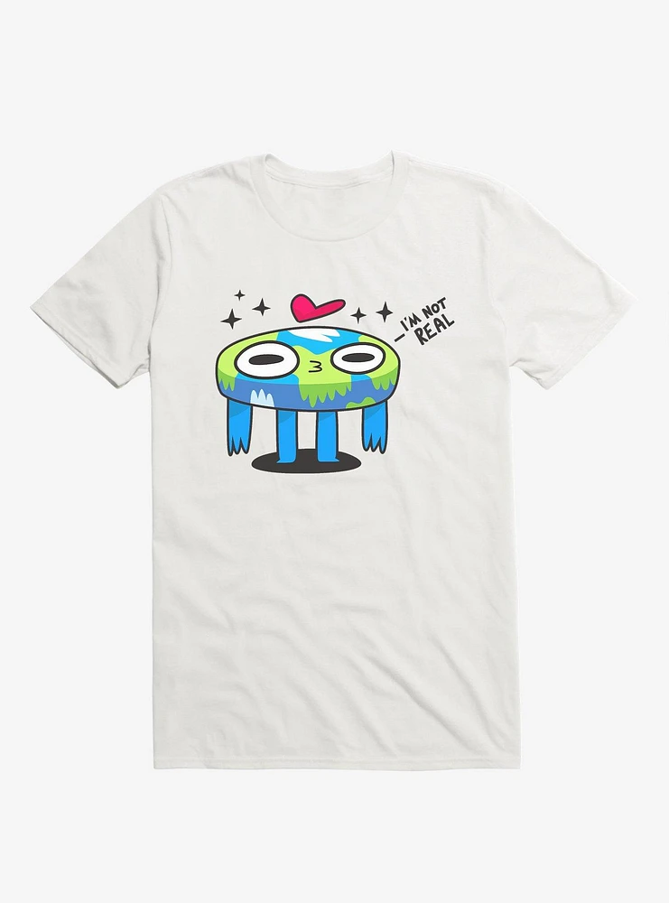 Flat Derp Earth White T-Shirt