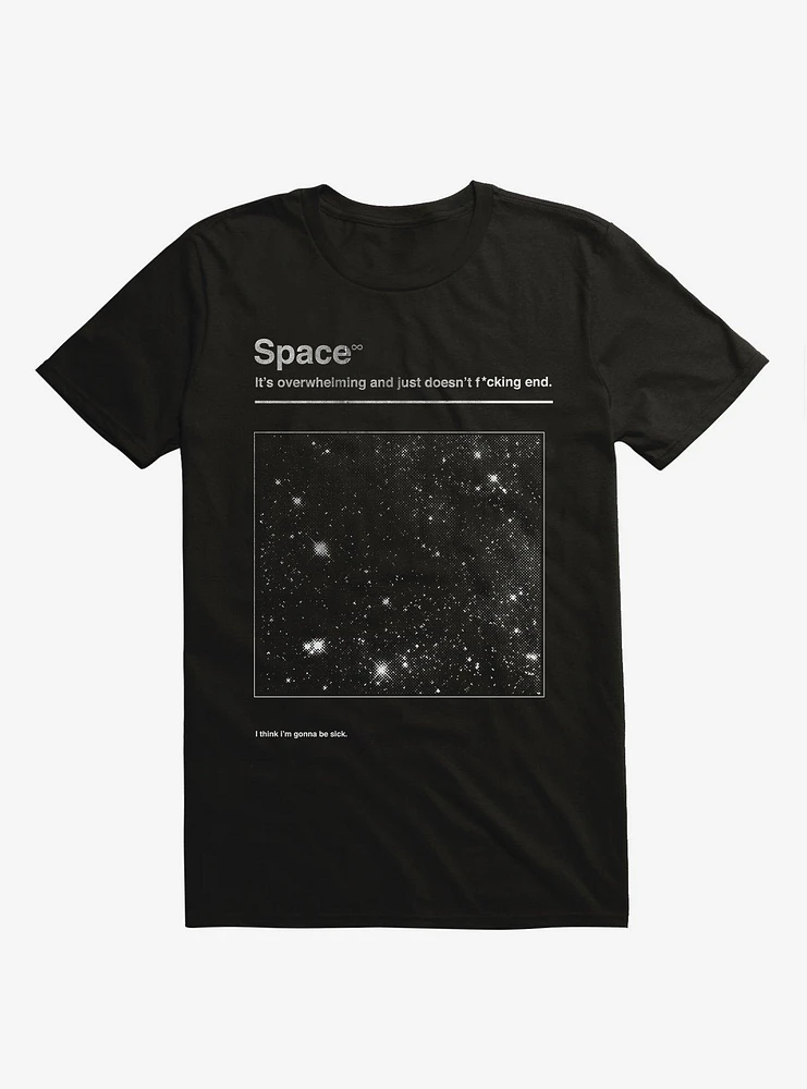 Never Ending Space Black T-Shirt