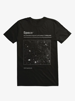 Never Ending Space Black T-Shirt