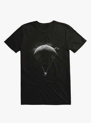 Parachute Moon Black T-Shirt
