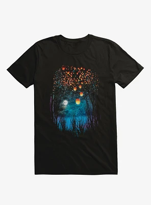 Hope The Sky Lanterns Black T-Shirt