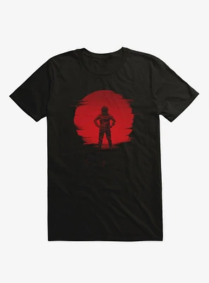 Red Planet Astronaut Black T-Shirt