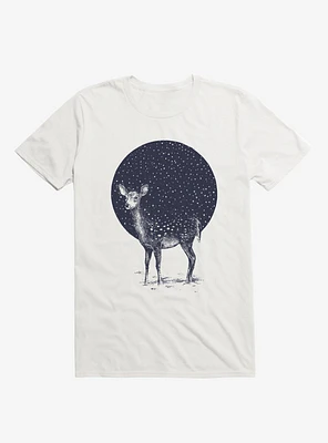 Snow Flake Deer White T-Shirt