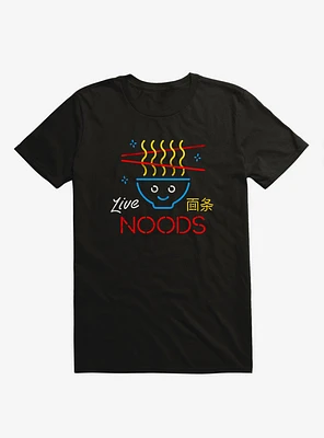 Live Noods Noodle Black T-Shirt