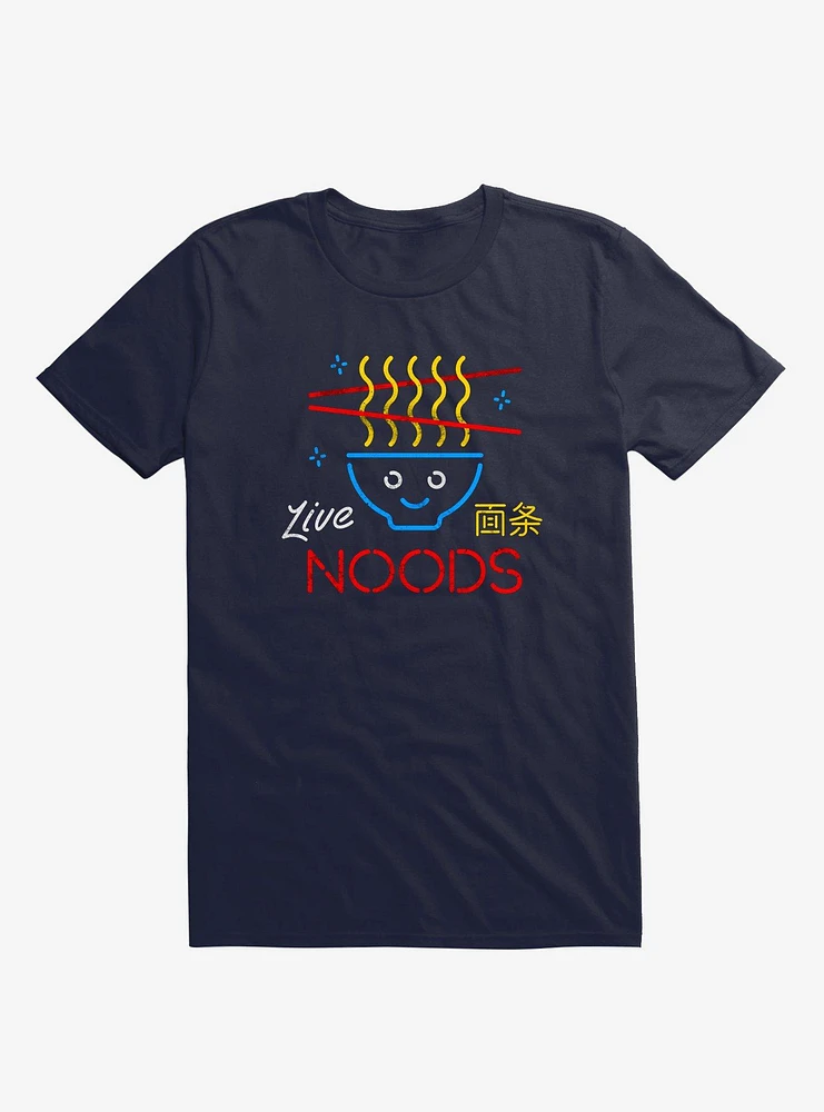 Live Noods Noodle Navy Blue T-Shirt