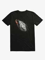 Space Art Astronaut Graffiti Black T-Shirt