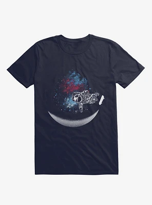 Space Ramp Astronaut Moon Navy Blue T-Shirt