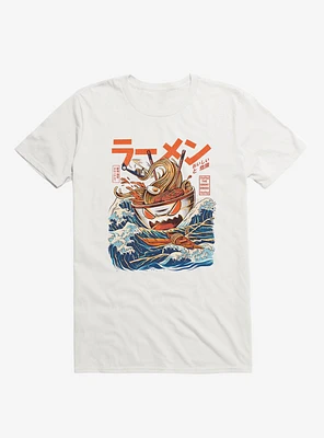 The Great Ramen Off Kanagawa Noodles And Waves White T-Shirt