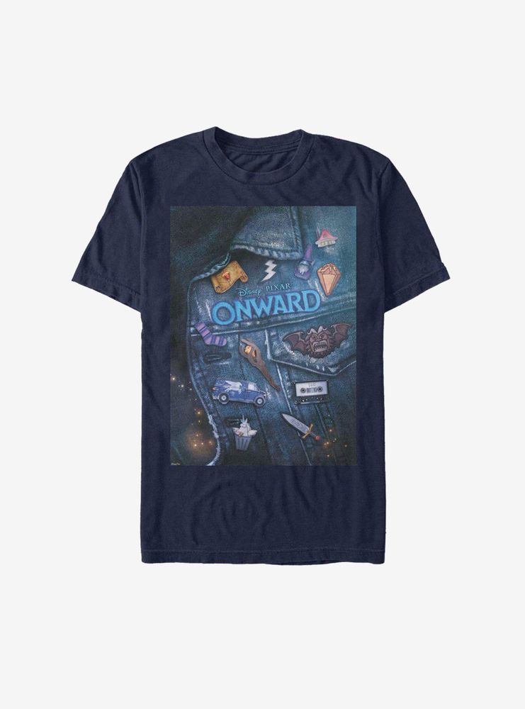 Disney Pixar Onward Denim Poster T-Shirt