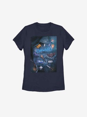 Disney Pixar Onward Denim Poster Womens T-Shirt