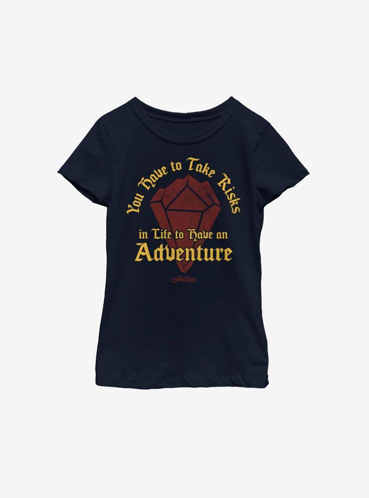 Disney Pixar Onward Risk For Adventure Youth Girls T-Shirt