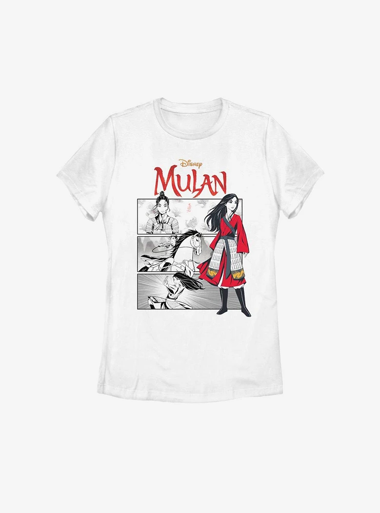 Disney Mulan Live Action Comic Panels Womens T-Shirt