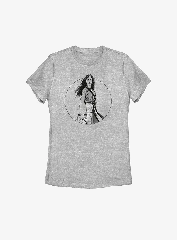 Disney Mulan Live Action Tonal Portrait Womens T-Shirt