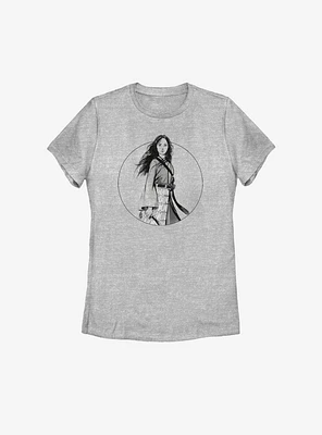 Disney Mulan Live Action Tonal Portrait Womens T-Shirt