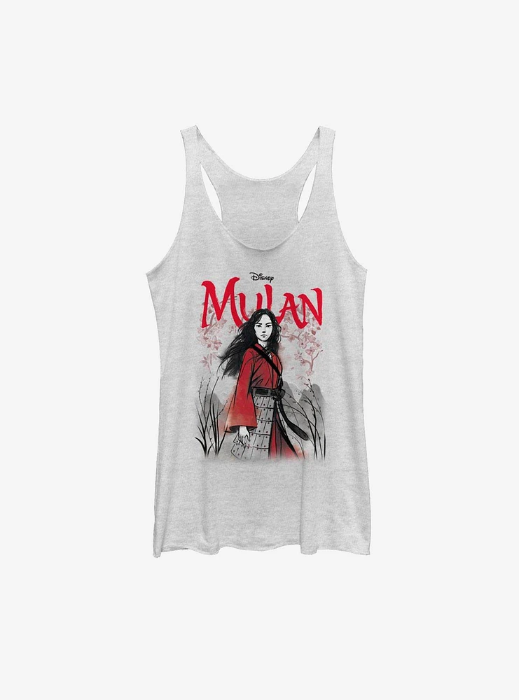 Disney Mulan Live Action Watercolor Title Womens Tank Top
