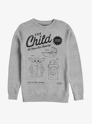 Star Wars The Mandalorian Child Toy Action Figure Sweatshirt