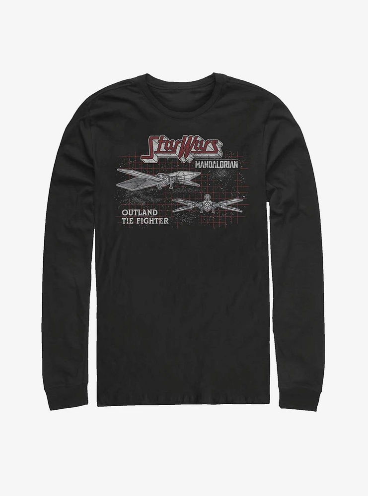 Star Wars The Mandalorian Outland Grid Long-Sleeve T-Shirt
