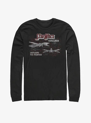 Star Wars The Mandalorian Outland Grid Long-Sleeve T-Shirt