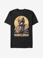 Star Wars The Mandalorian Mando Sunset Frame T-Shirt