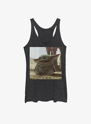Star Wars The Mandalorian Child Tiny Green Womens Tank Top