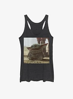 Star Wars The Mandalorian Child Tiny Green Womens Tank Top