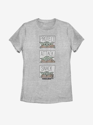 Star Wars The Mandalorian Child Comic Panel Womens T-Shirt