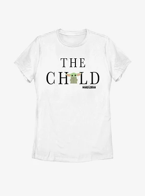 Star Wars The Mandalorian Child Text Womens T-Shirt