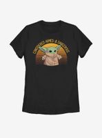 Star Wars The Mandalorian Child Sunset Armed And Dangerous Womens T-Shirt