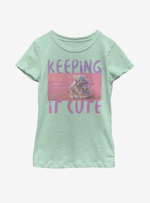 Star Wars The Mandalorian Child Keeping It Cute Youth Girls T-Shirt